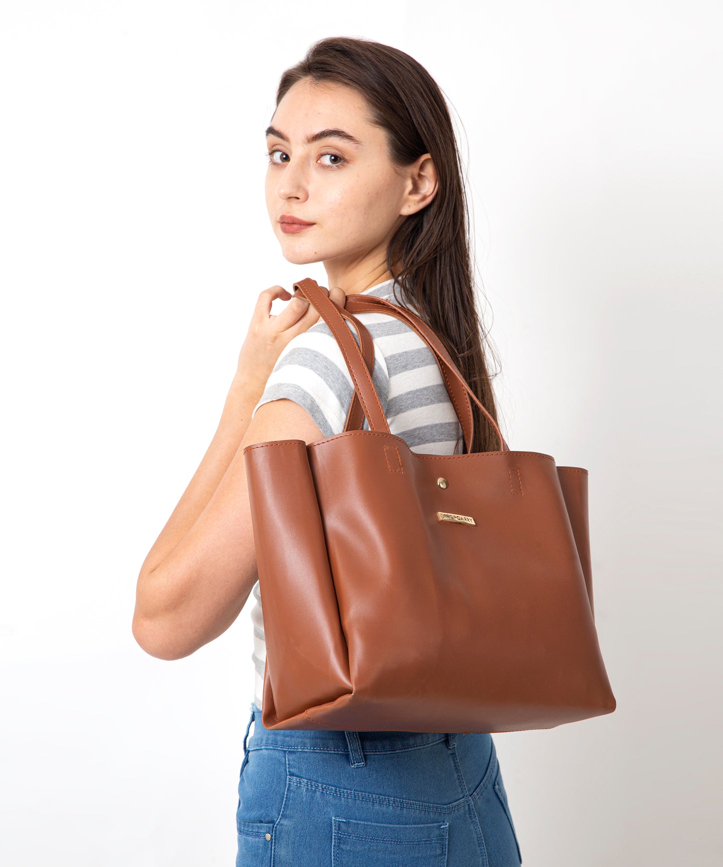 Textured Structured Tote Bag