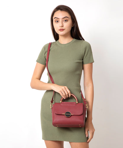 Colourblocked Structured Satchel Bag