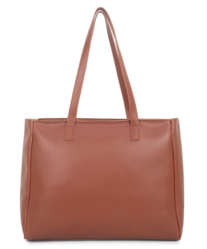 Solid Tan Tote Bag