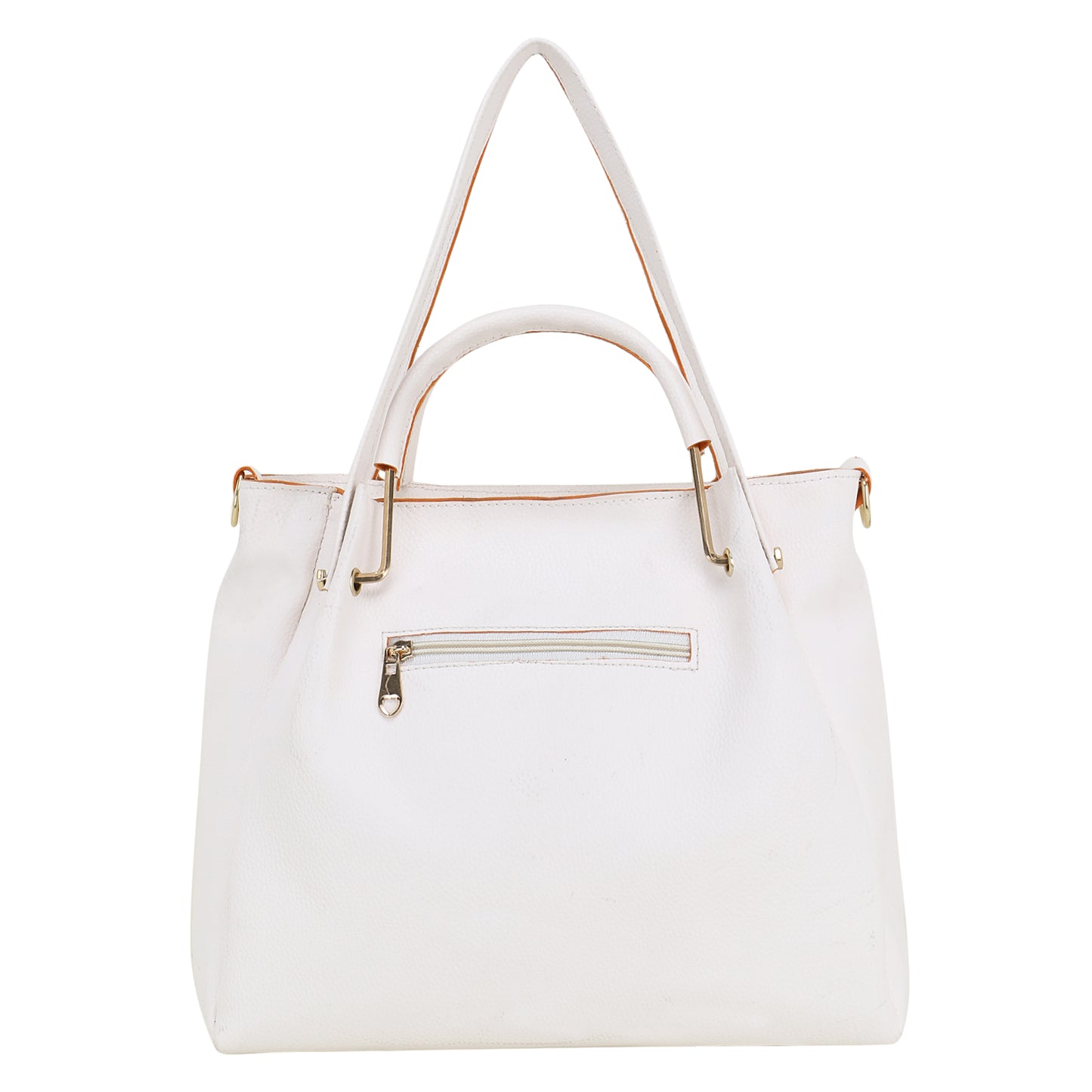 White Bucket Handheld Bag with Tasselled