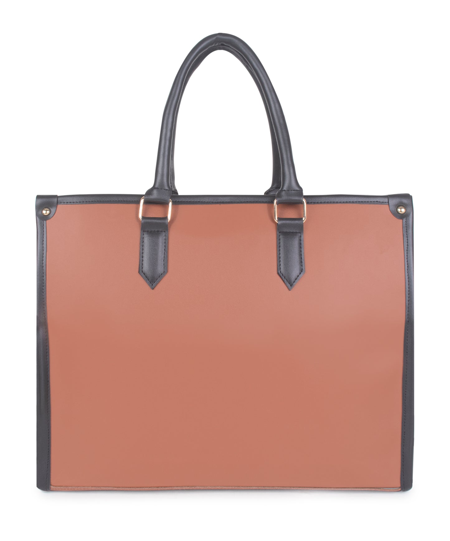 Solid Tan Color Laptop Tote Bag