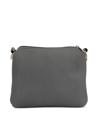 Grey Structured Handheld Bag with With Pouch