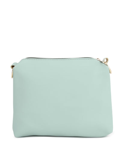 Sea Green Structured Shoulder Bag With Pouch