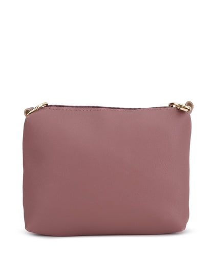 Maroon Copper-toned Structured Shoulder Bag With Pouch