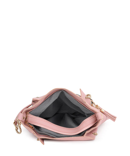 Pink Swagger Shoulder Bag with Tasselled Details Pouch