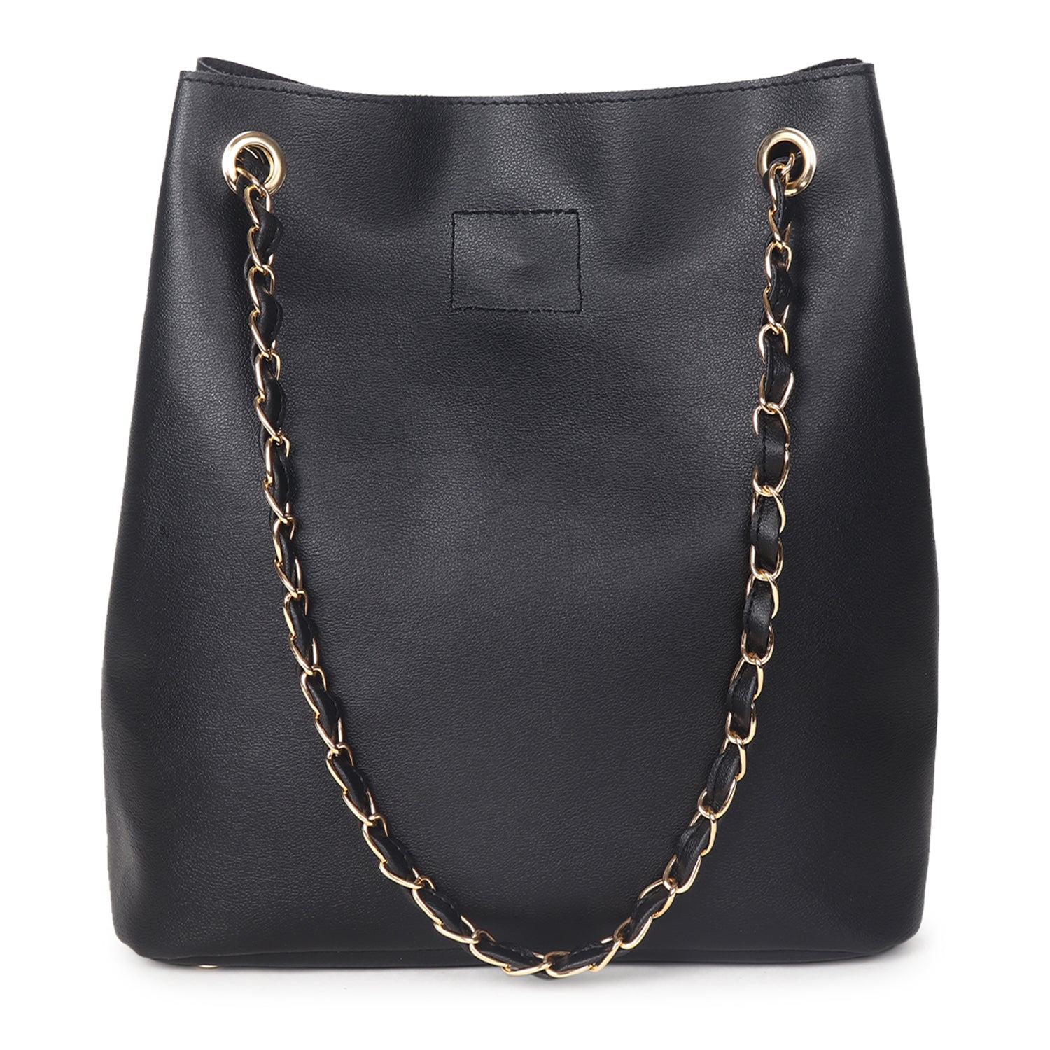 Black Structured Tote Bag Stropcarry