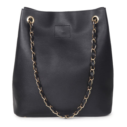 Black Structured Tote Bag