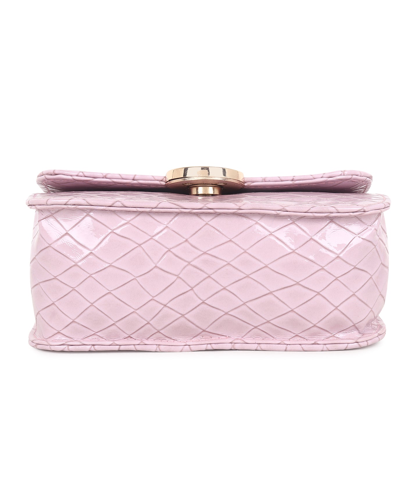 Lavender Textured Structured Sling Bag