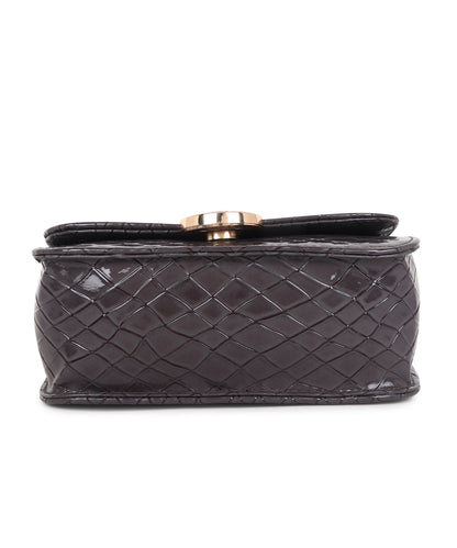 Grey Textured Structured Sling Bag with Quilted