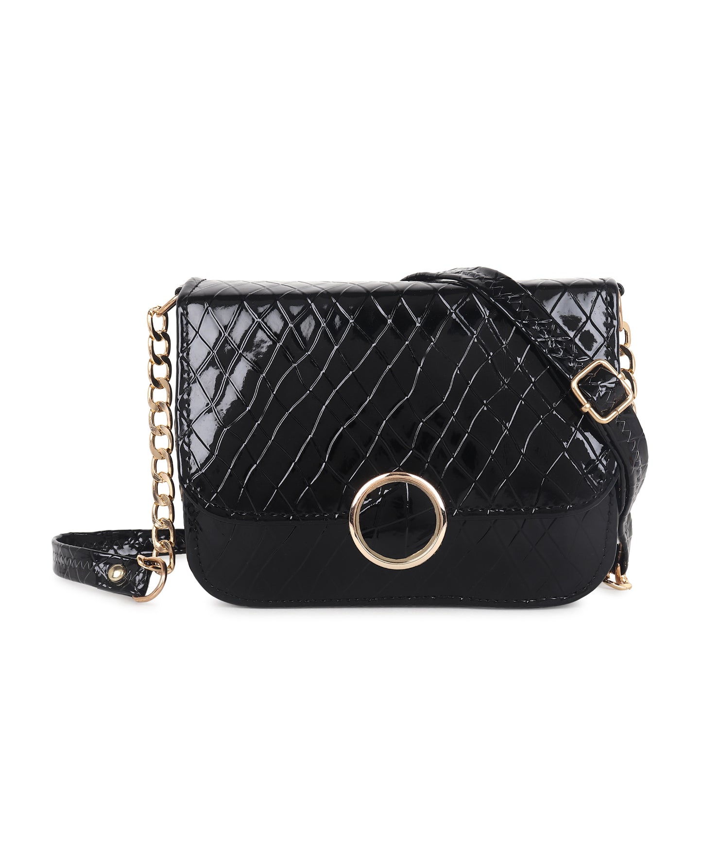 Textured Structured Sling Bag