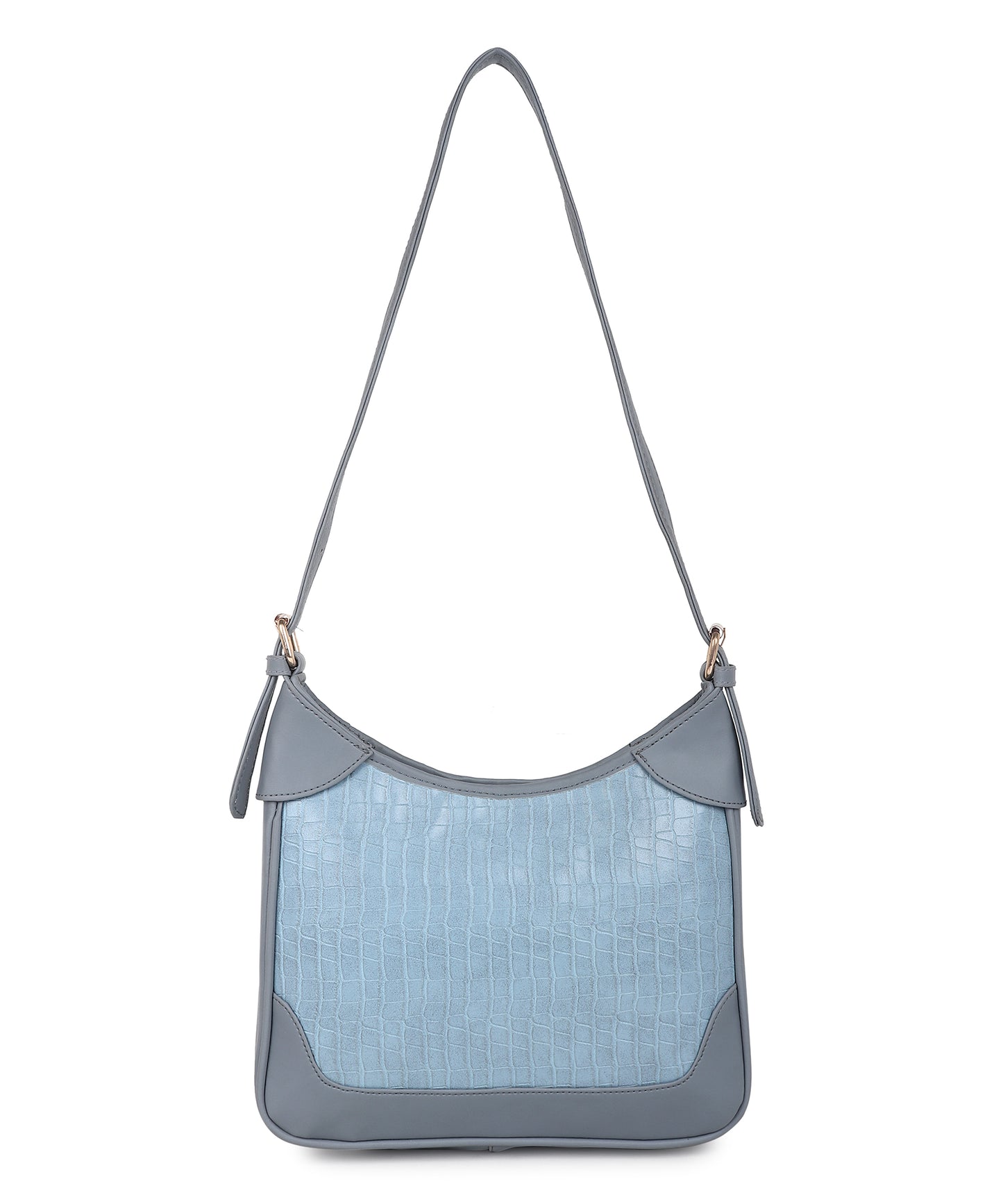 Colourblocked PU Structured Shoulder Bag