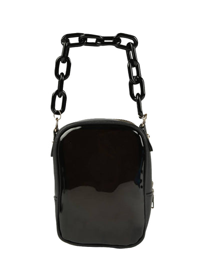 Black Solid Sling Bag