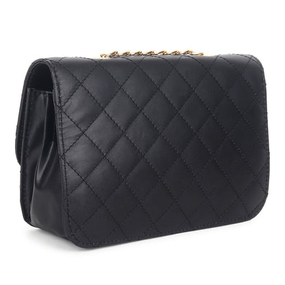 Textured PU Structured Sling Bag with Quilted