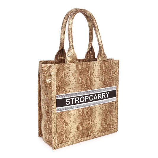 Gold Textured Tote Bag