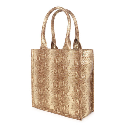 Gold Textured Tote Bag