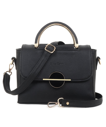 Colourblocked Structured Satchel Bag