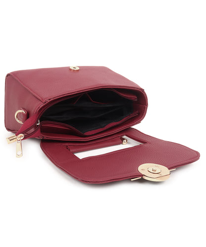 Colourblocked Structured Satchel Bag