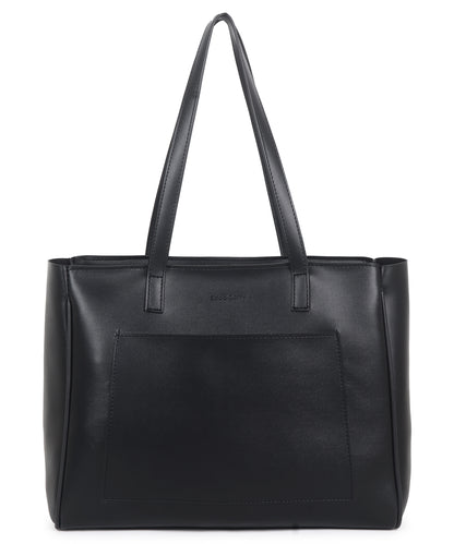 Black Textured Tote Bag