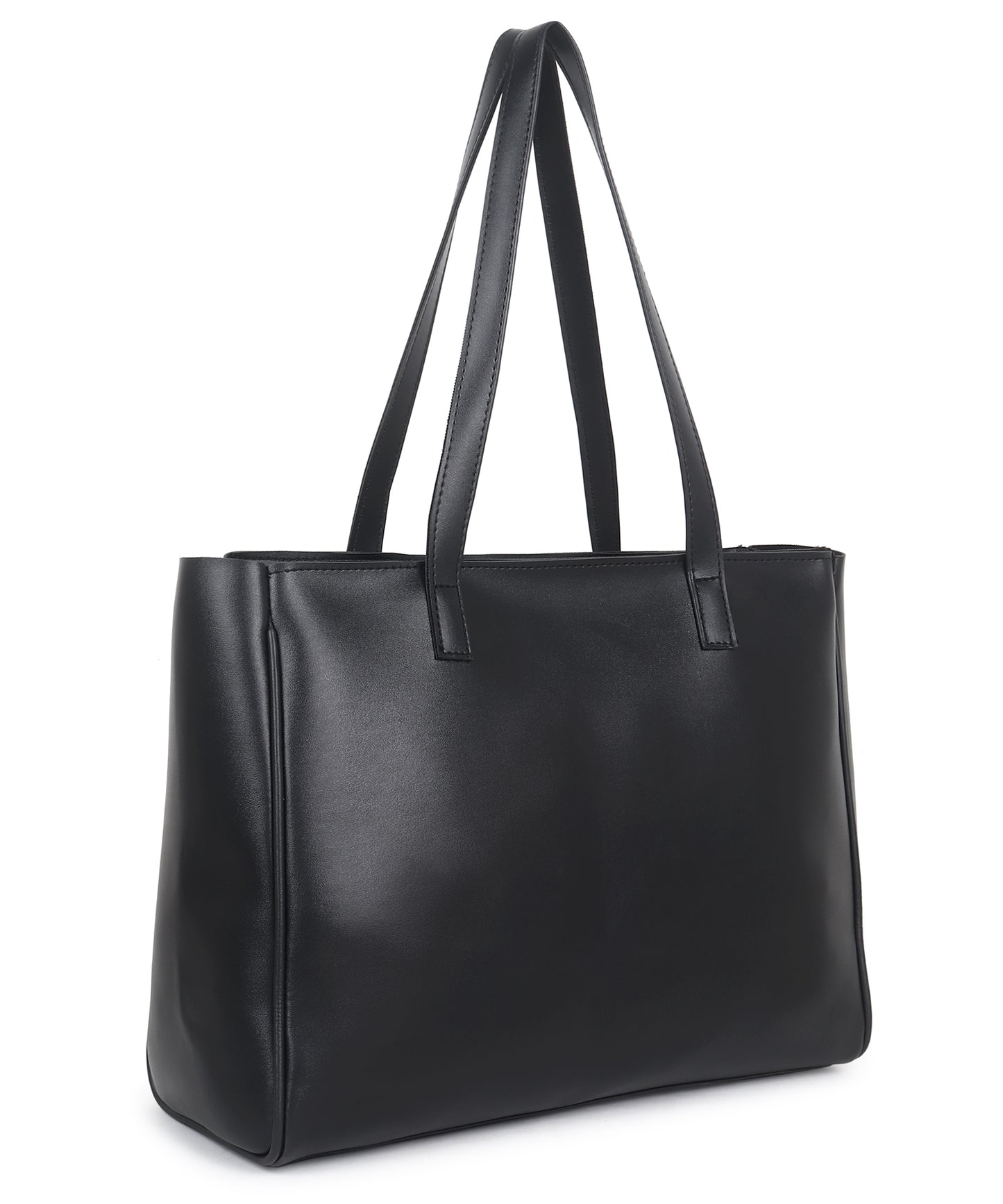 Black Textured Tote Bag