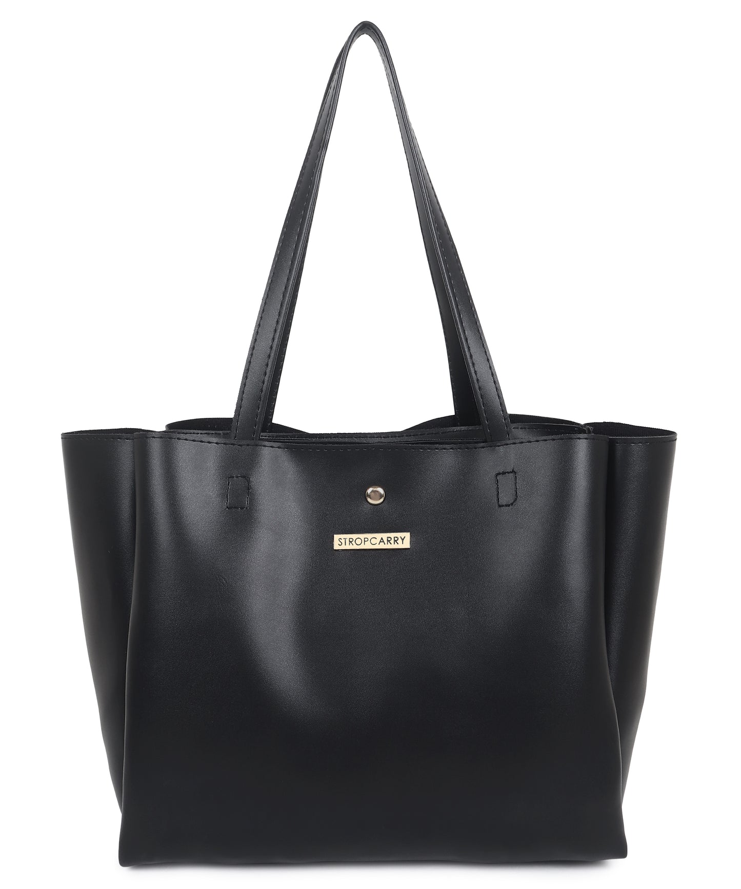 Solid Structured Tote Bag