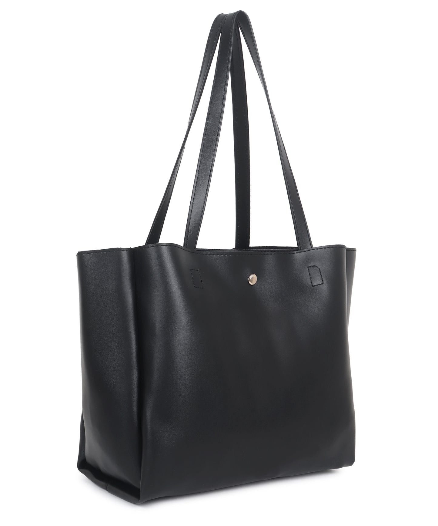 Solid Structured Tote Bag