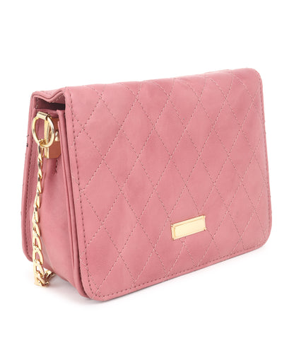 Women Pink Structured Sling Bag