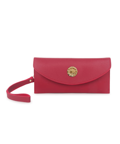 Women Maroon Embroidered Envelope Clutch