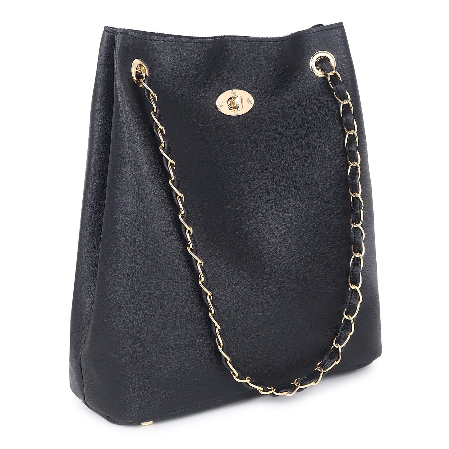 Black Structured Tote Bag