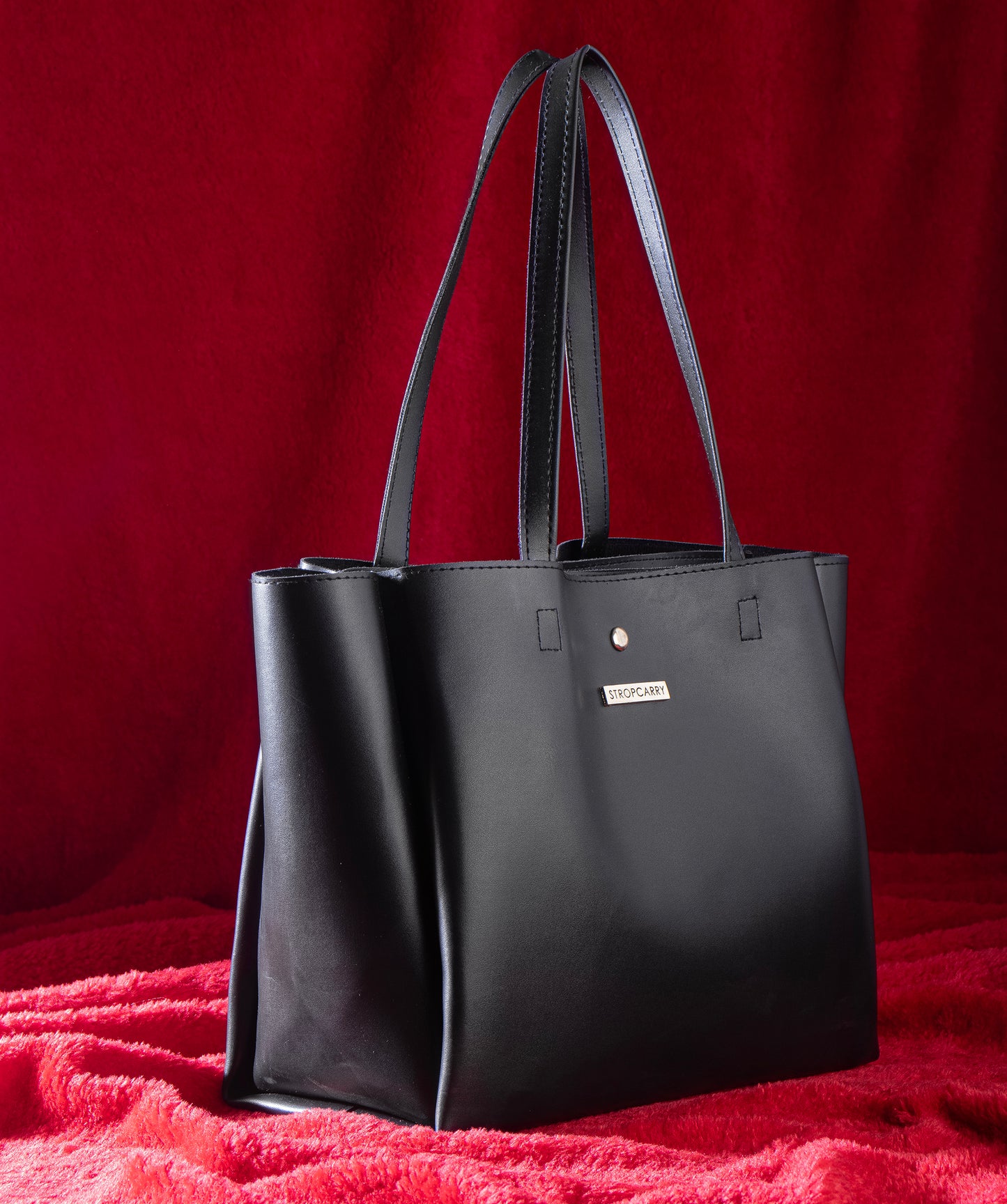 Solid Structured Tote Bag