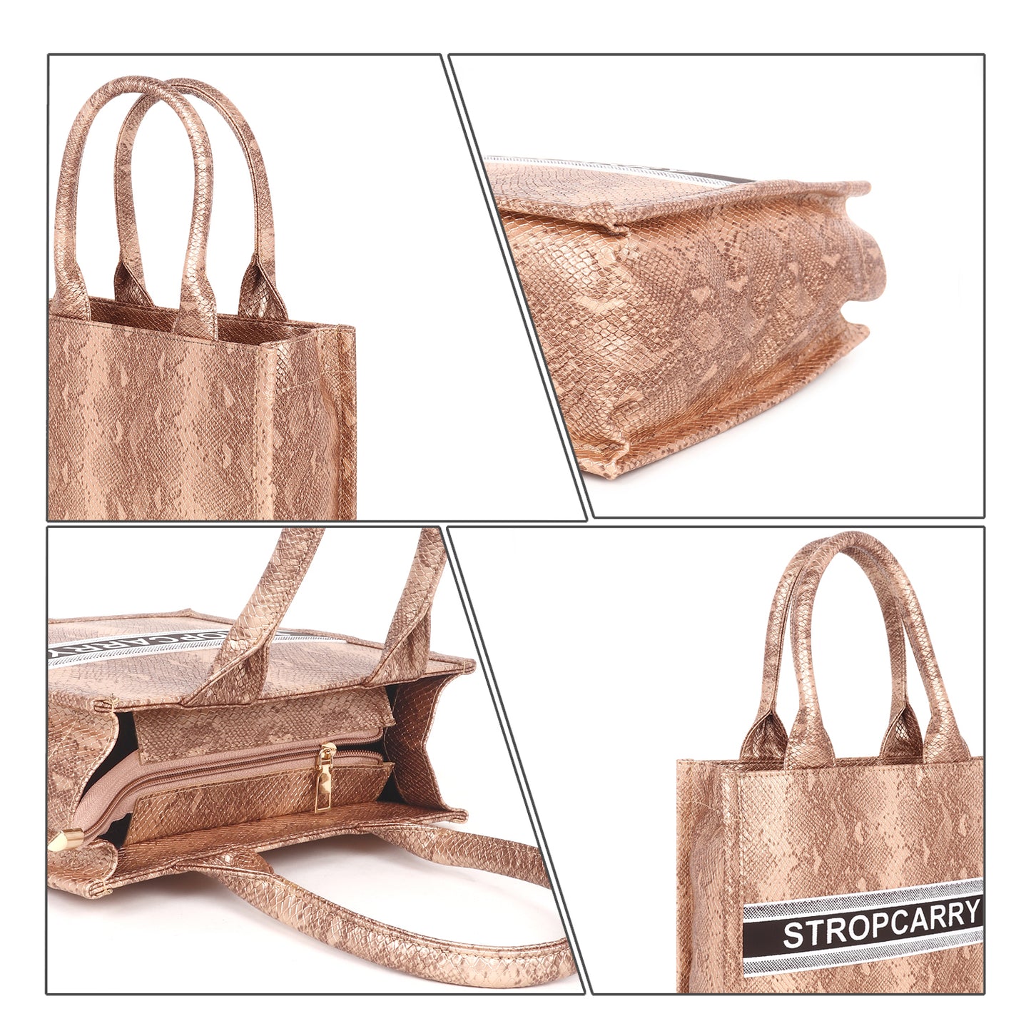 Brown Textured Tote Bag