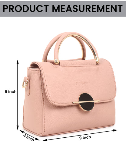 Colourblocked Structured Satchel Bag