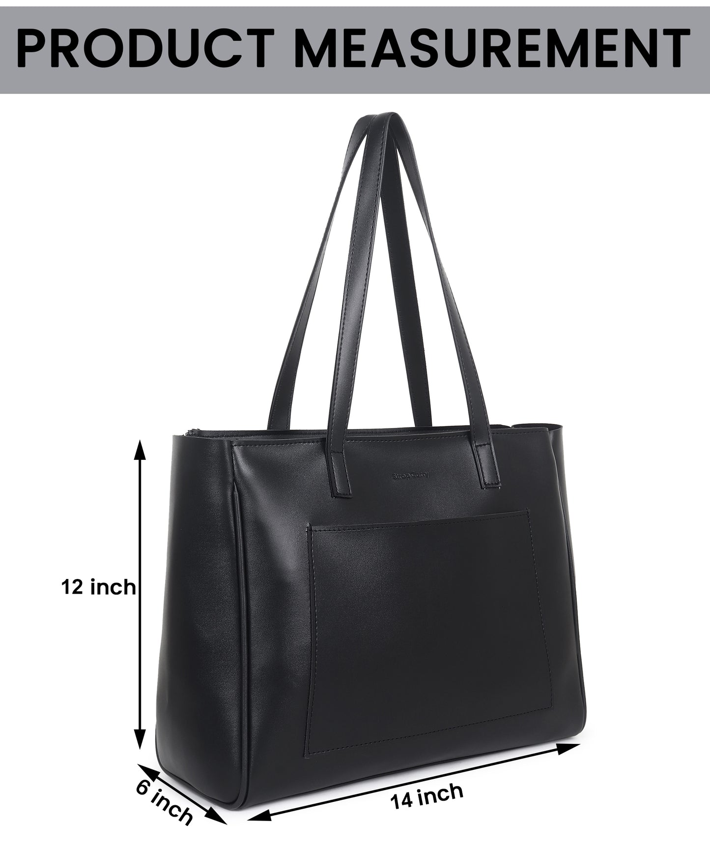 Black Textured Tote Bag